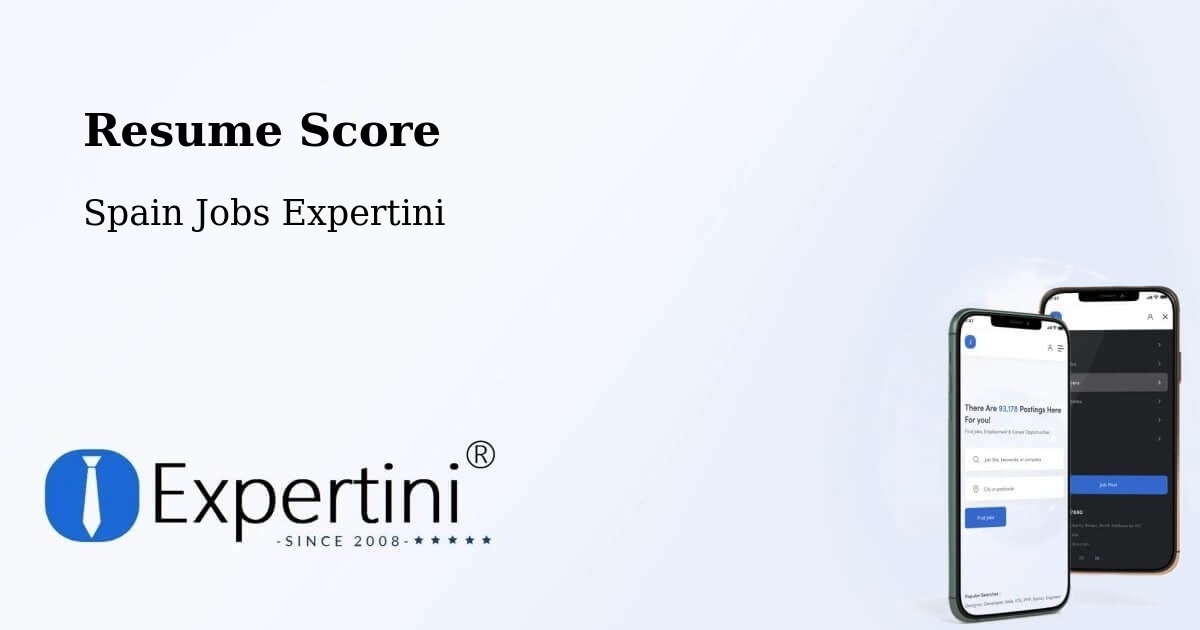 Resume Score & Job Description Match Tool – Sisamón - Spain Jobs Expertini